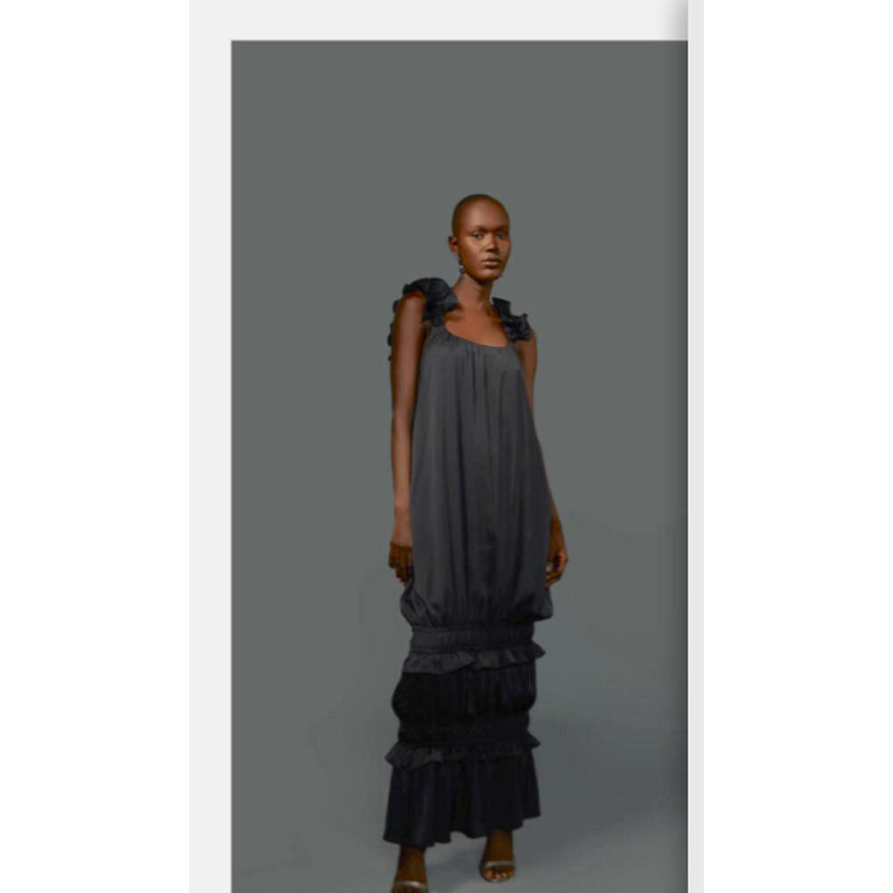 Black Oríré Ruffled Maxi Dress - Women